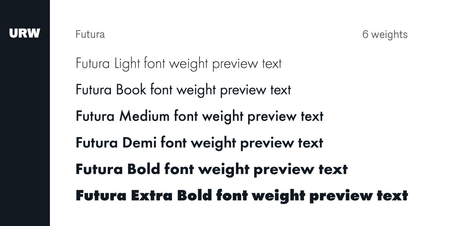 URW Futura ExtraBold Oblique Font preview